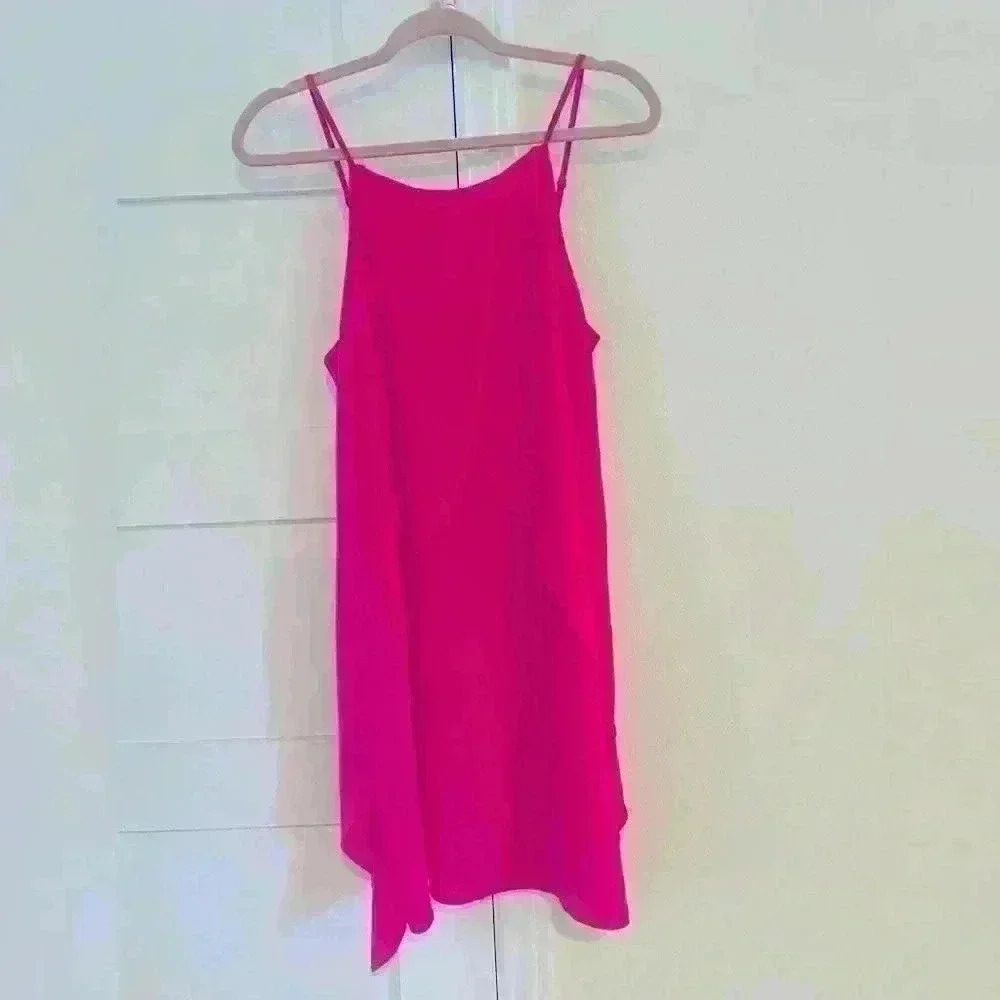 Altar’d State Hot Pink Flowy Spaghetti Strap Mini Dress- Size Small- EUC